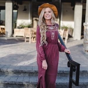 The Marigold Embroidered Maxi Dress